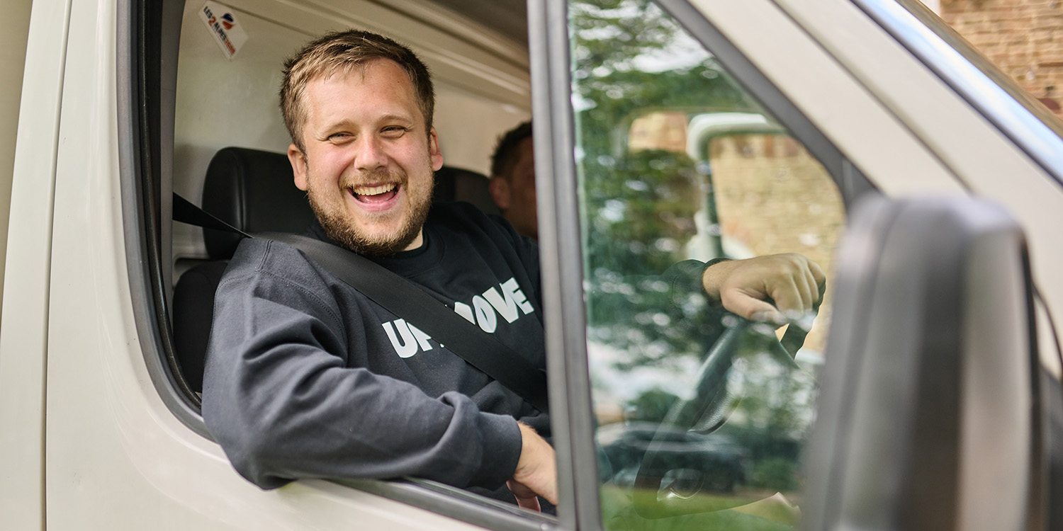 Happy removalist driver