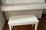 White small upright Alex Steinbach piano