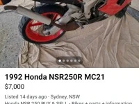 Motorcycle Honda Nsr250