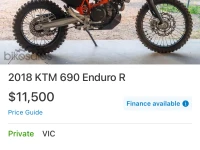 Motorcycle KTM Enduro 690