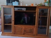 Wooden tv cabinet, Air comditioner, Pc44 polo cool