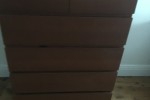 Refrigerator, Washing machine, Chest of drawers x 3, Desk