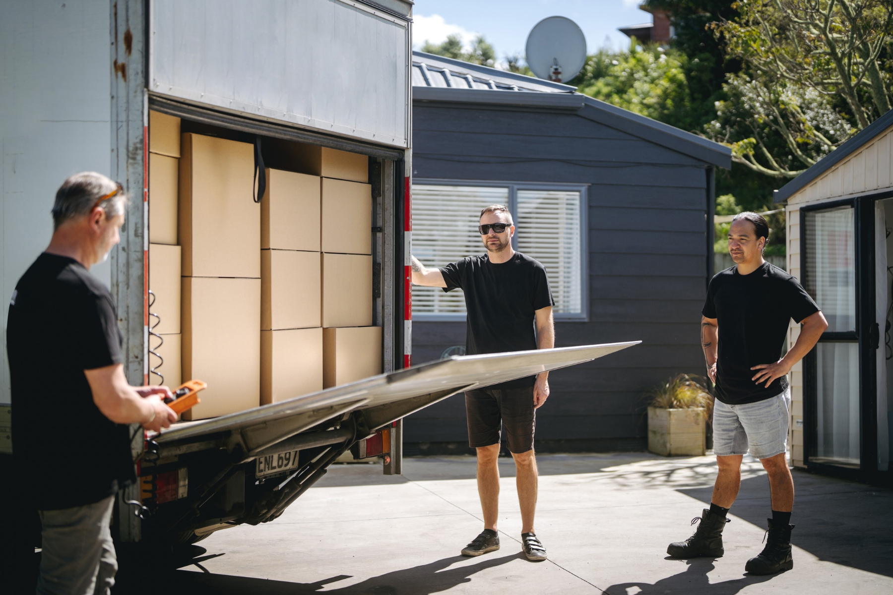 backloading removalists with packed truck