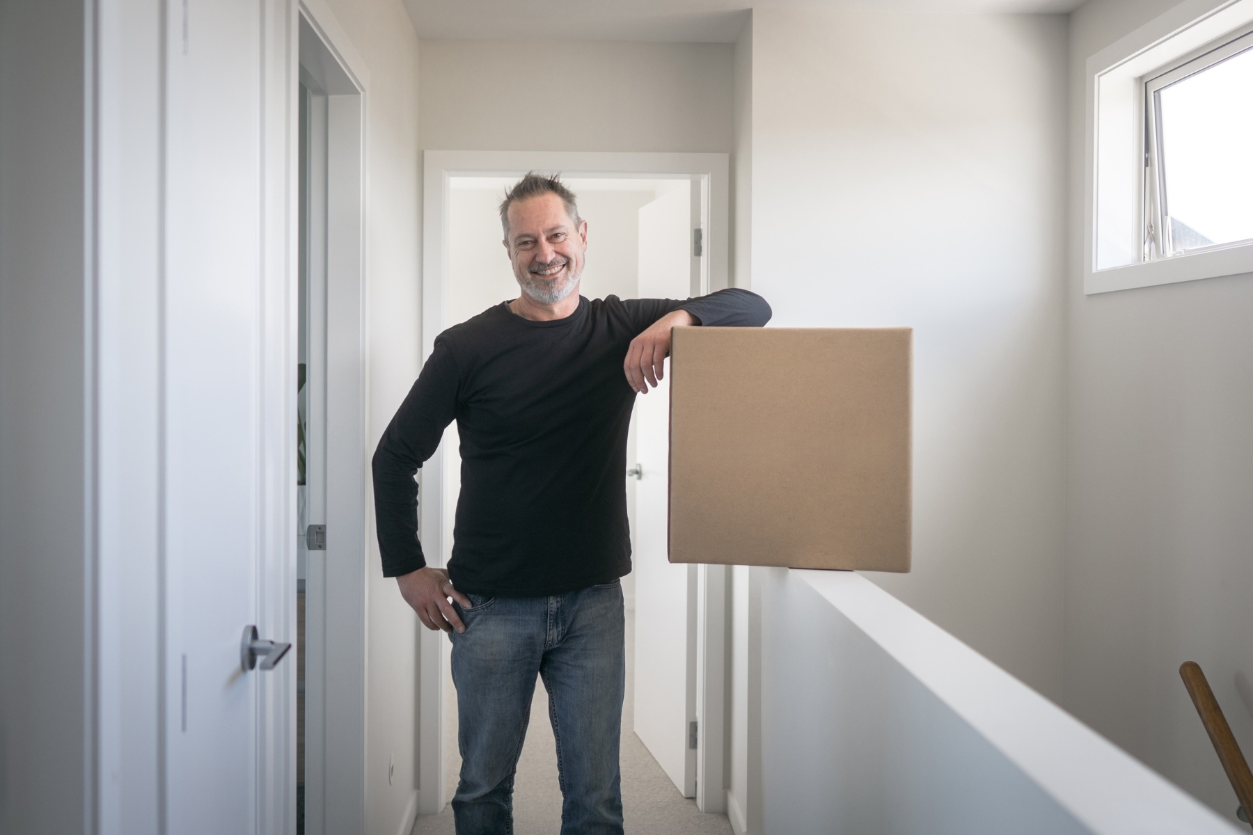 removalist with moving box