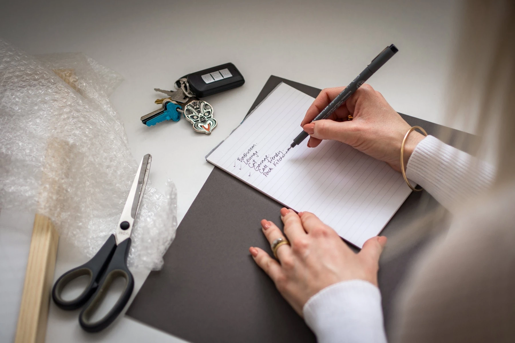 woman making notes