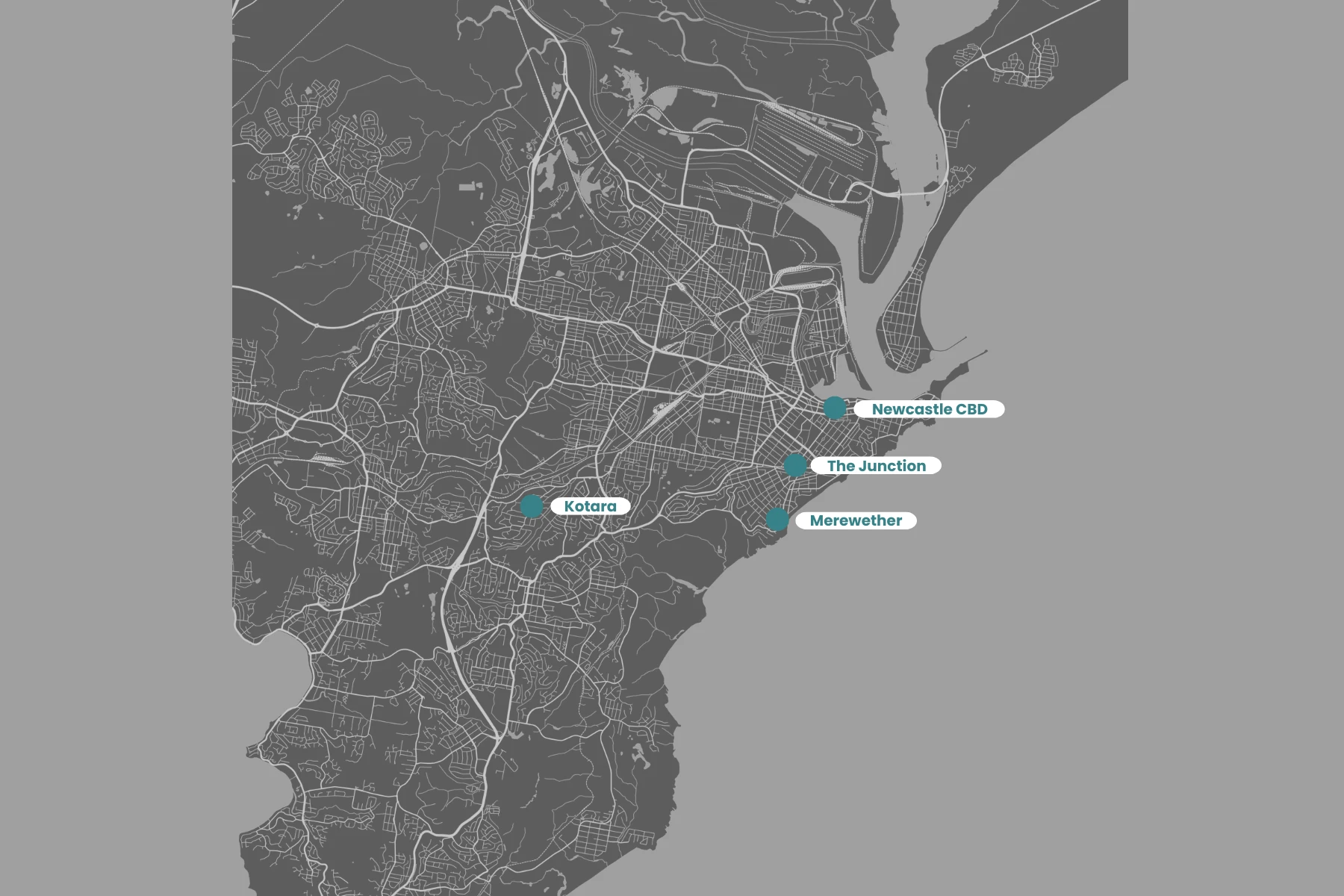 map of Newcastle