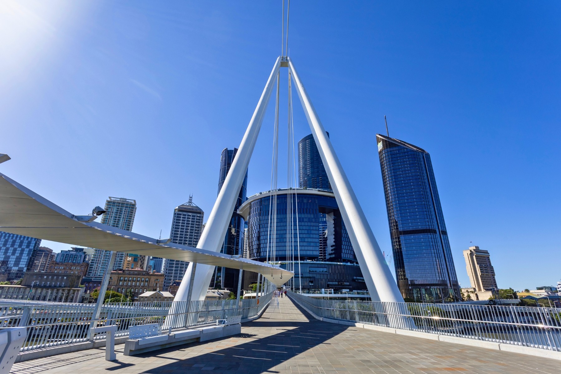 Newly built bridge in Brisbane reflecting the city's growth and development