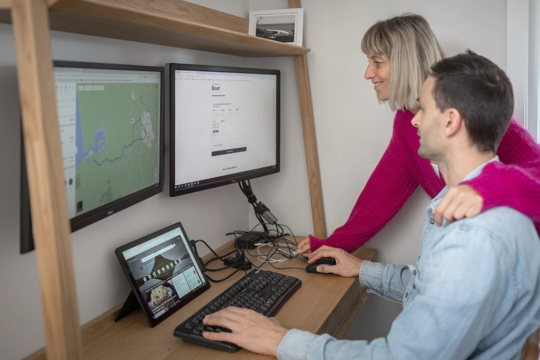 couple looking at computer