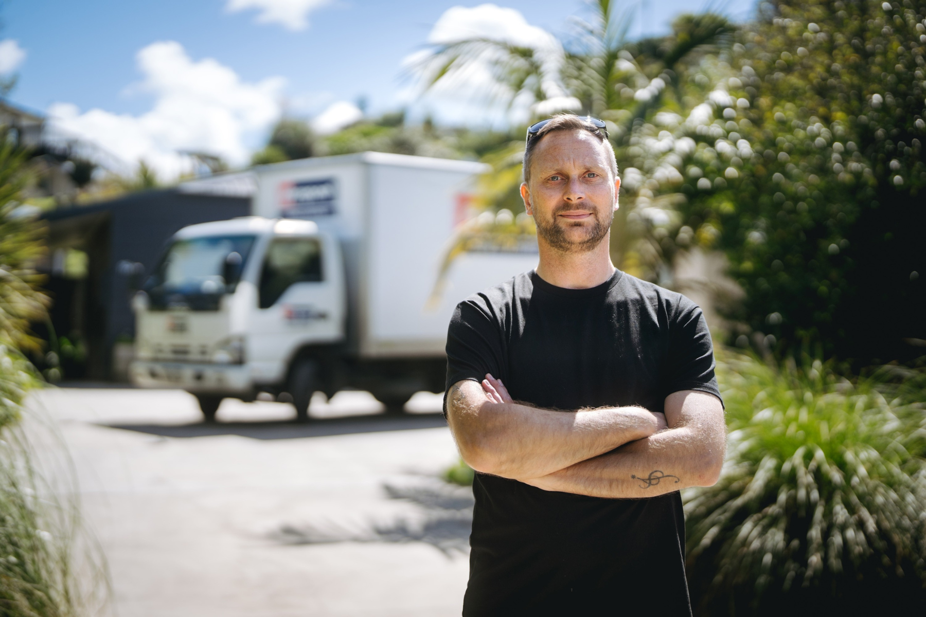 removalist standing in front of truck