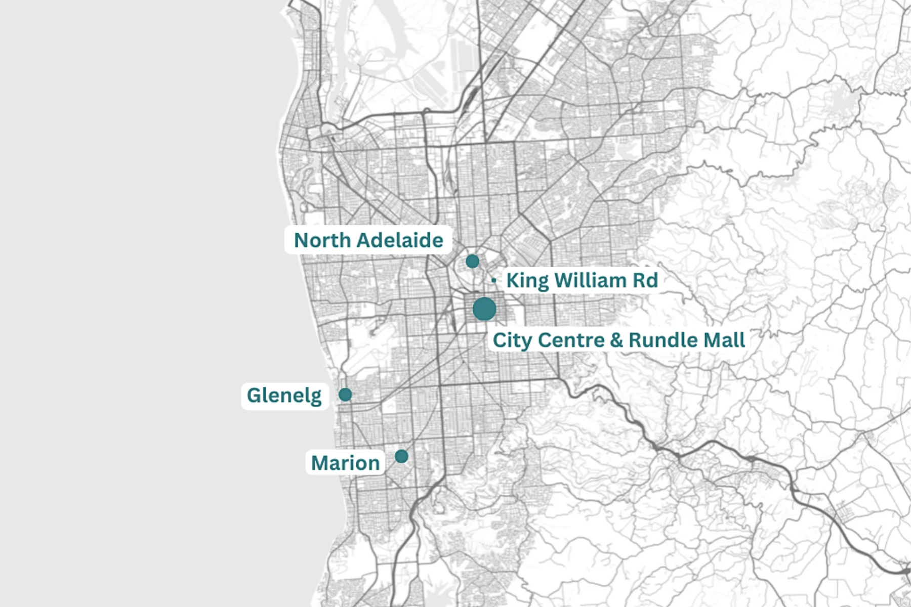 Adelaide traffic areas