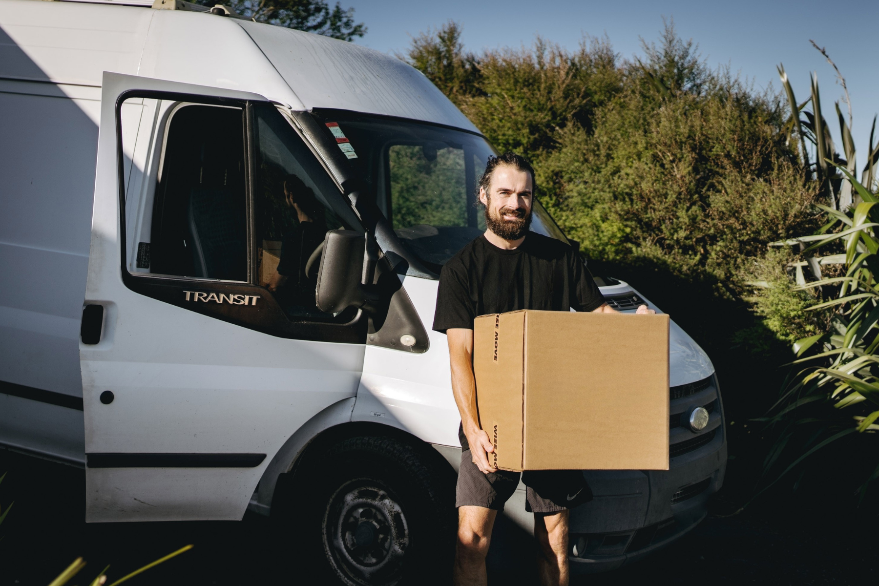 removalist in front of van