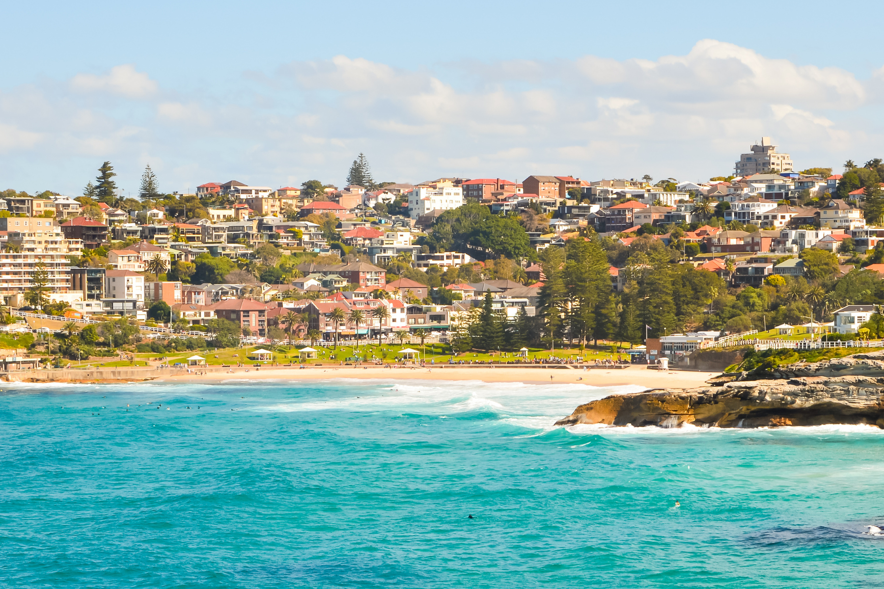 Beautiful houses in town at sea side near Bondi beach 