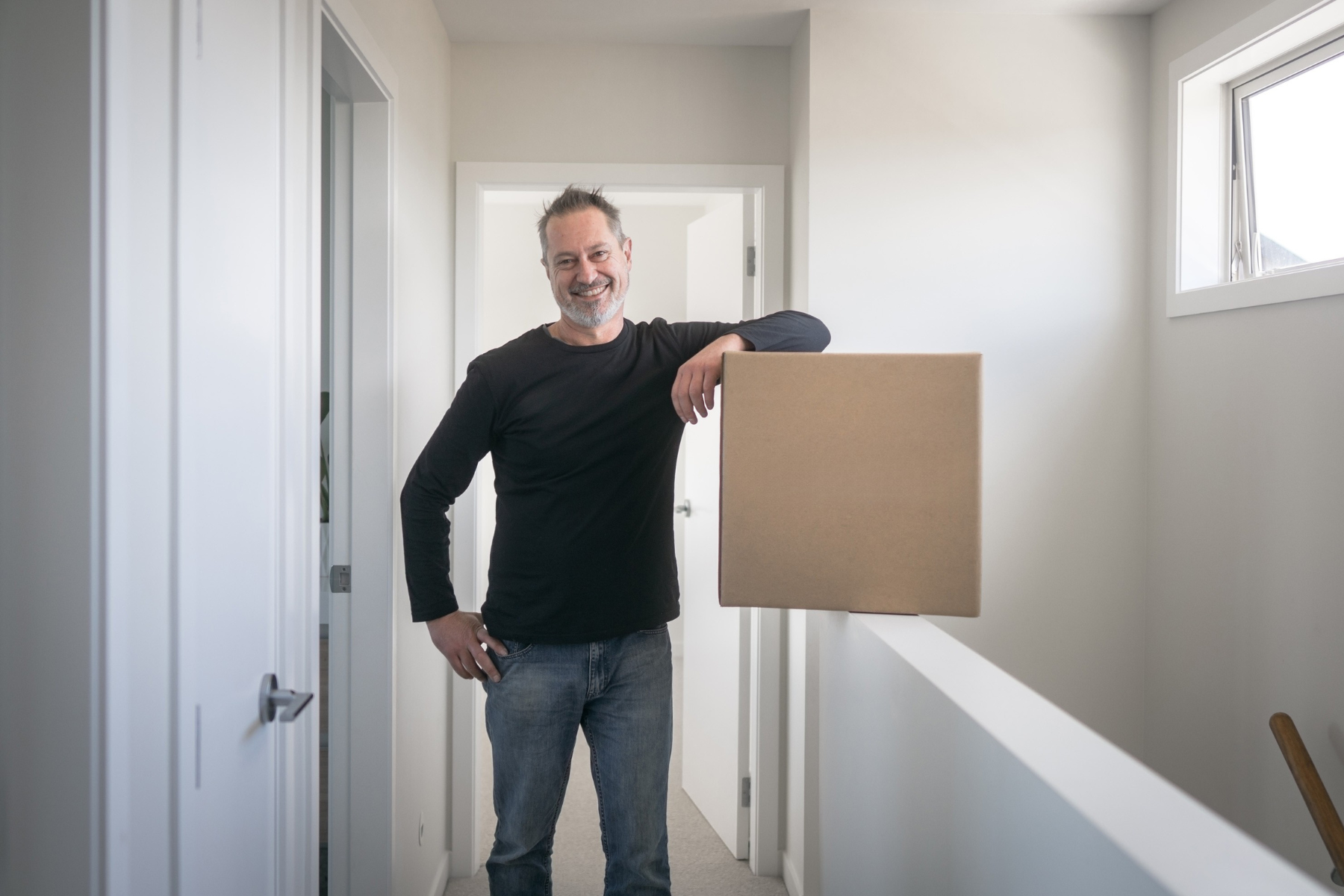 removalist with moving box