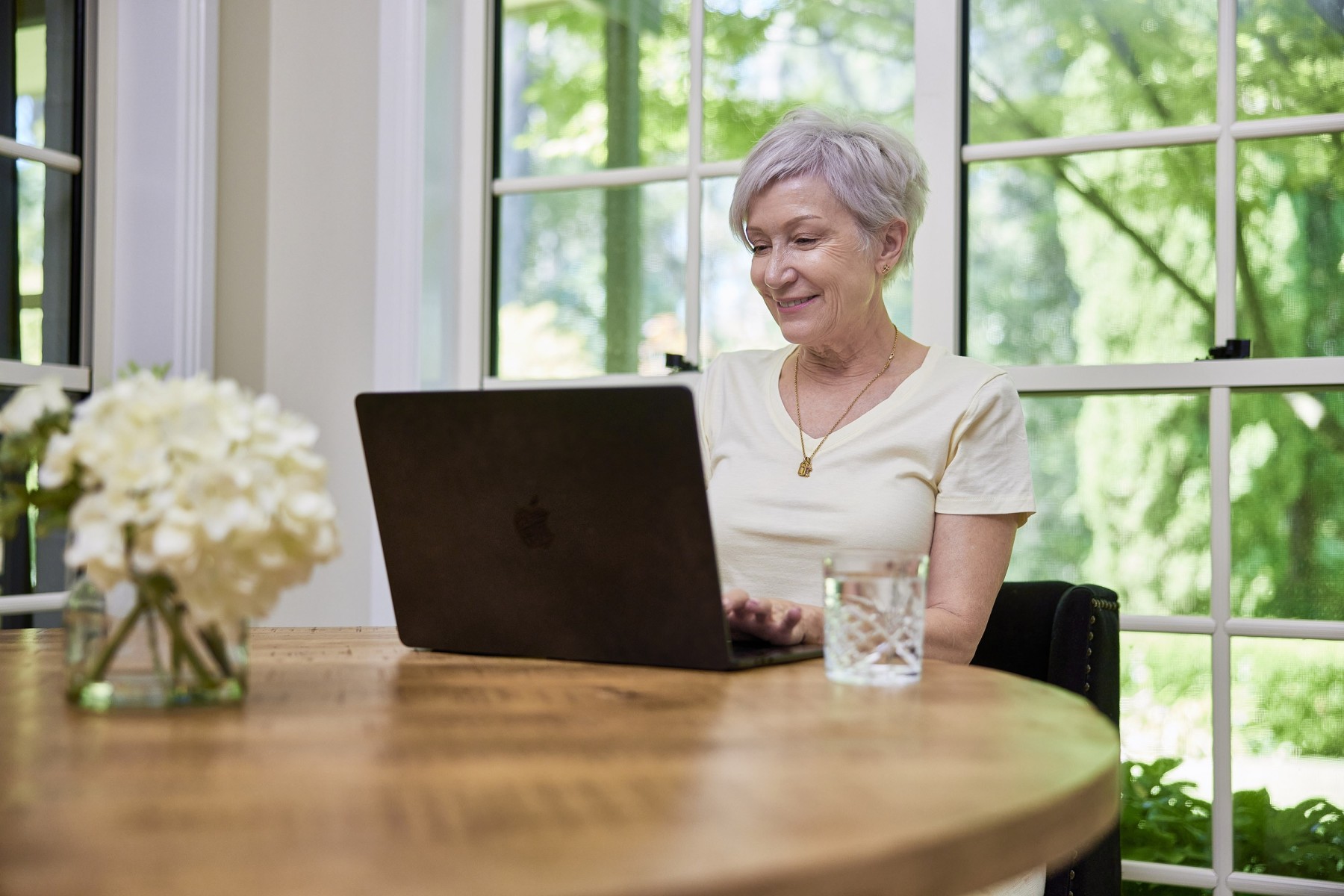 Mature woman considering her retirement options in Adelaide