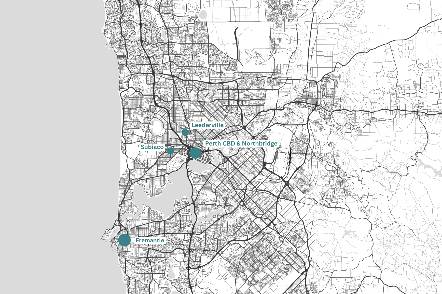 map of Perth traffic