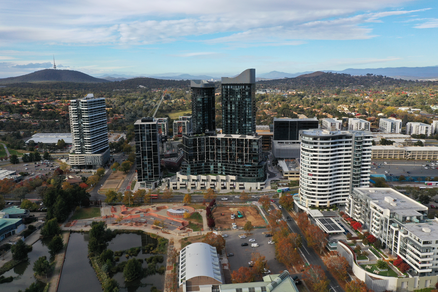 Aerial Of Belconnen Town Centre, Canberra, ACT