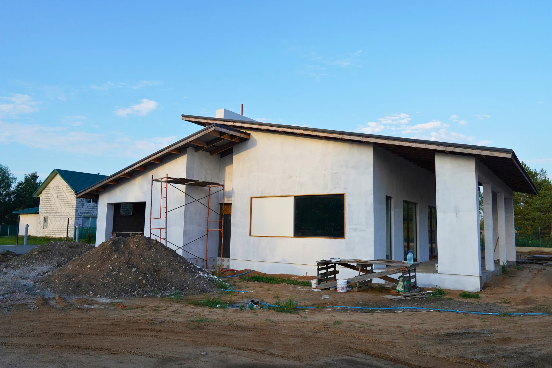 house in process of being built