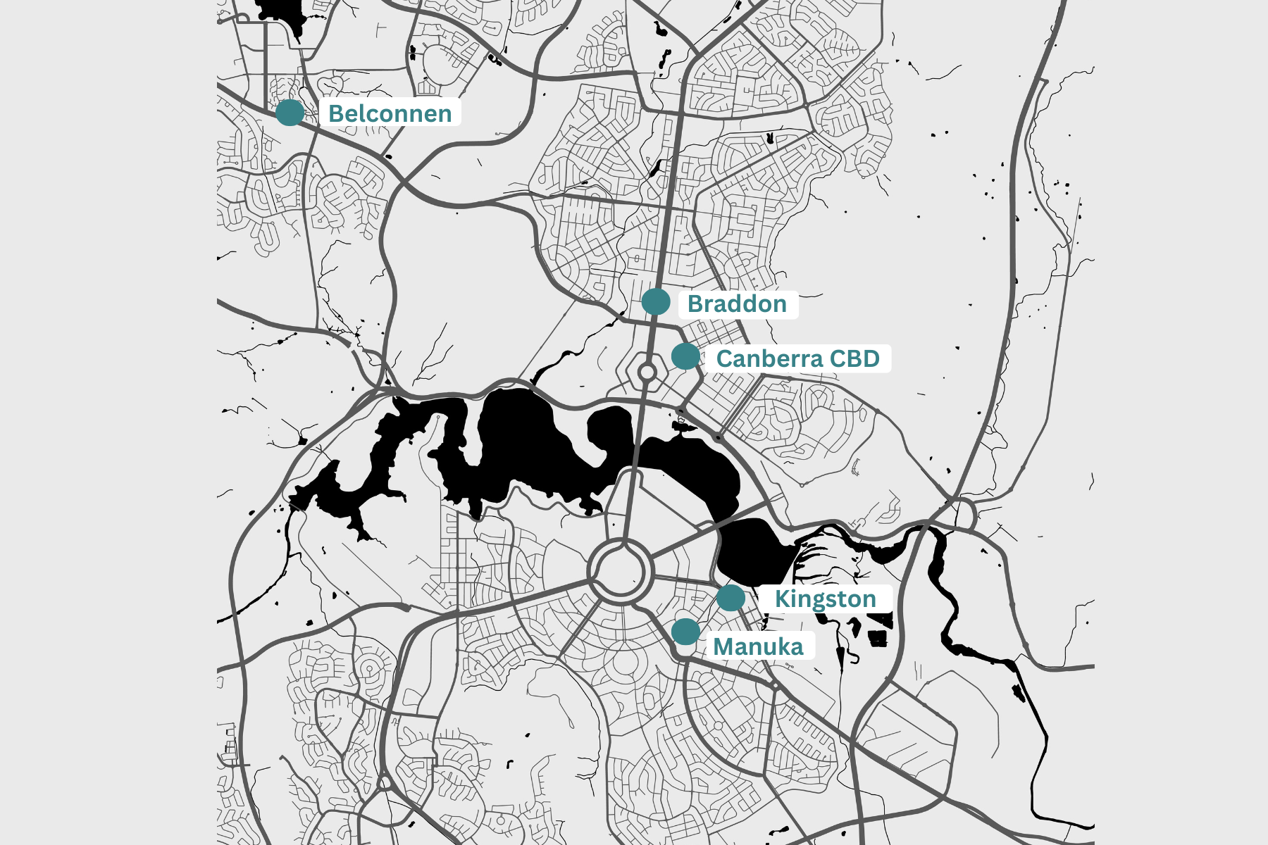 Canberra traffic areas