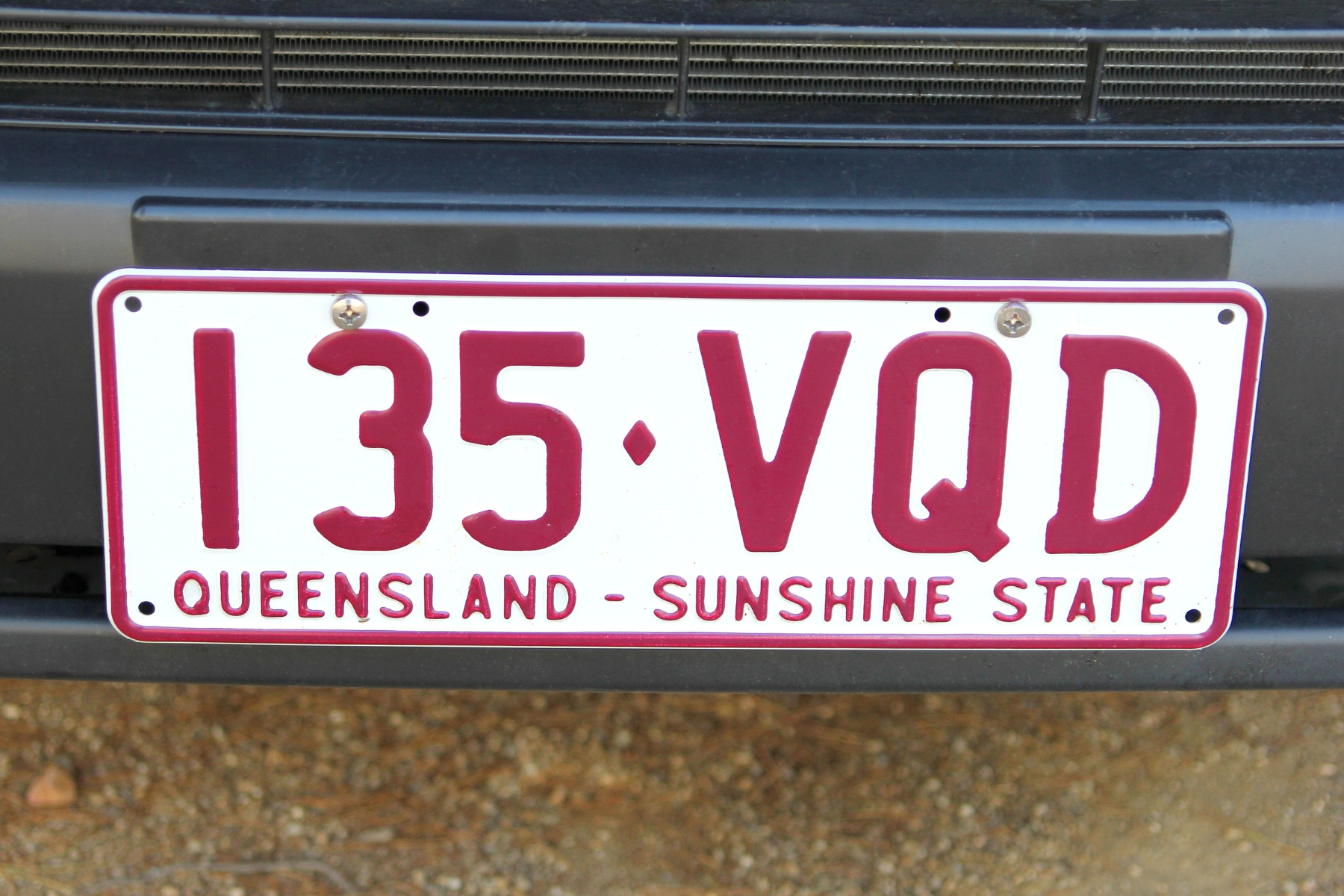 Number plate of an Australian car from Queensland Sunshine State.