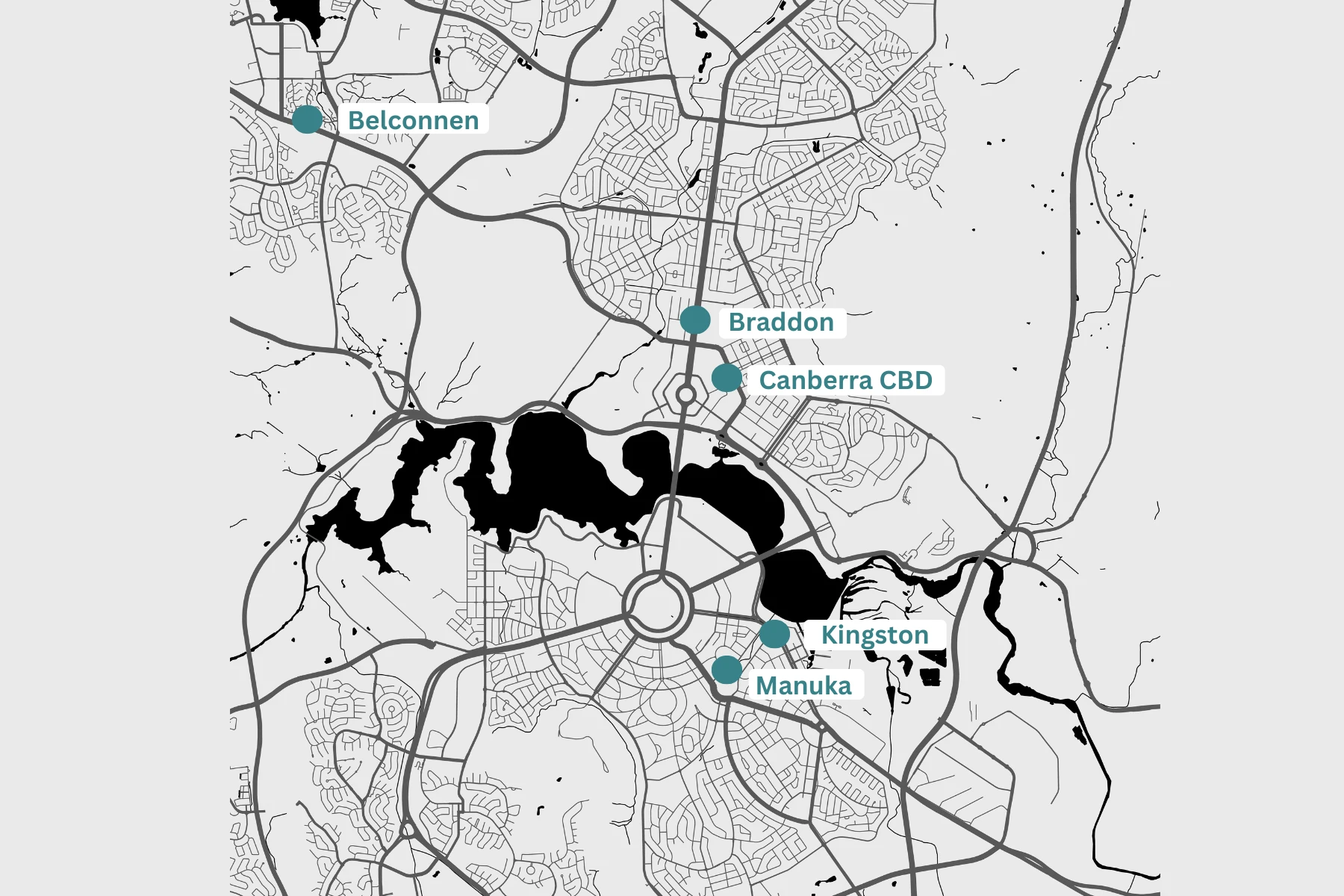 Canberra traffic areas